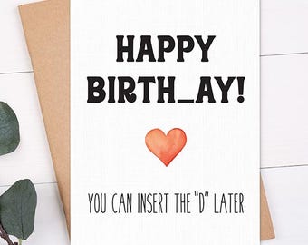 Funny Raunchy Birthday Card for Husband or Boyfriend, Funny Birthday Card, Dirty Card for Him, Boyfriend Birthday Card