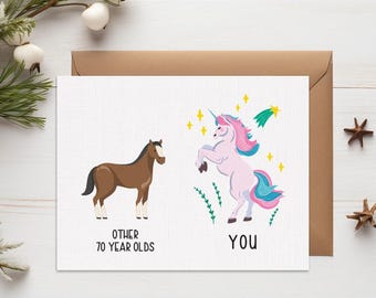 Funny 70th Birthday Card, Happy 70th Birthday Card, Turning 70 Rude Birthday Card, Other 70 Year Olds You