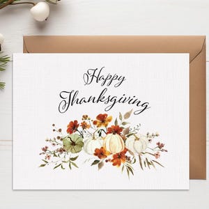 Thanksgiving Greeting Card: Thankful Friend Card - Autumn Design