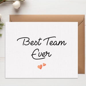 Best Team Ever Card | Thank You Team Card | Thank You Boss Card | Best Colleagues Card | Work Appreciation Card | Coworker Farewell