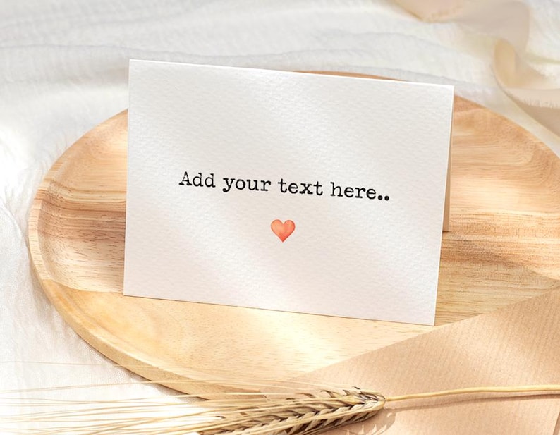 Custom Caption Card Custom Text Card, Own Text Card, Personalized Greeting Card, Quote Card ...