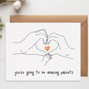 you&#39;re going to be amazing parents | new parents card |  congrats on new baby card | baby shower card