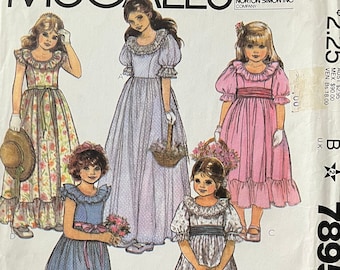 Vintage McCall’s girls dress pattern 7895 uncut