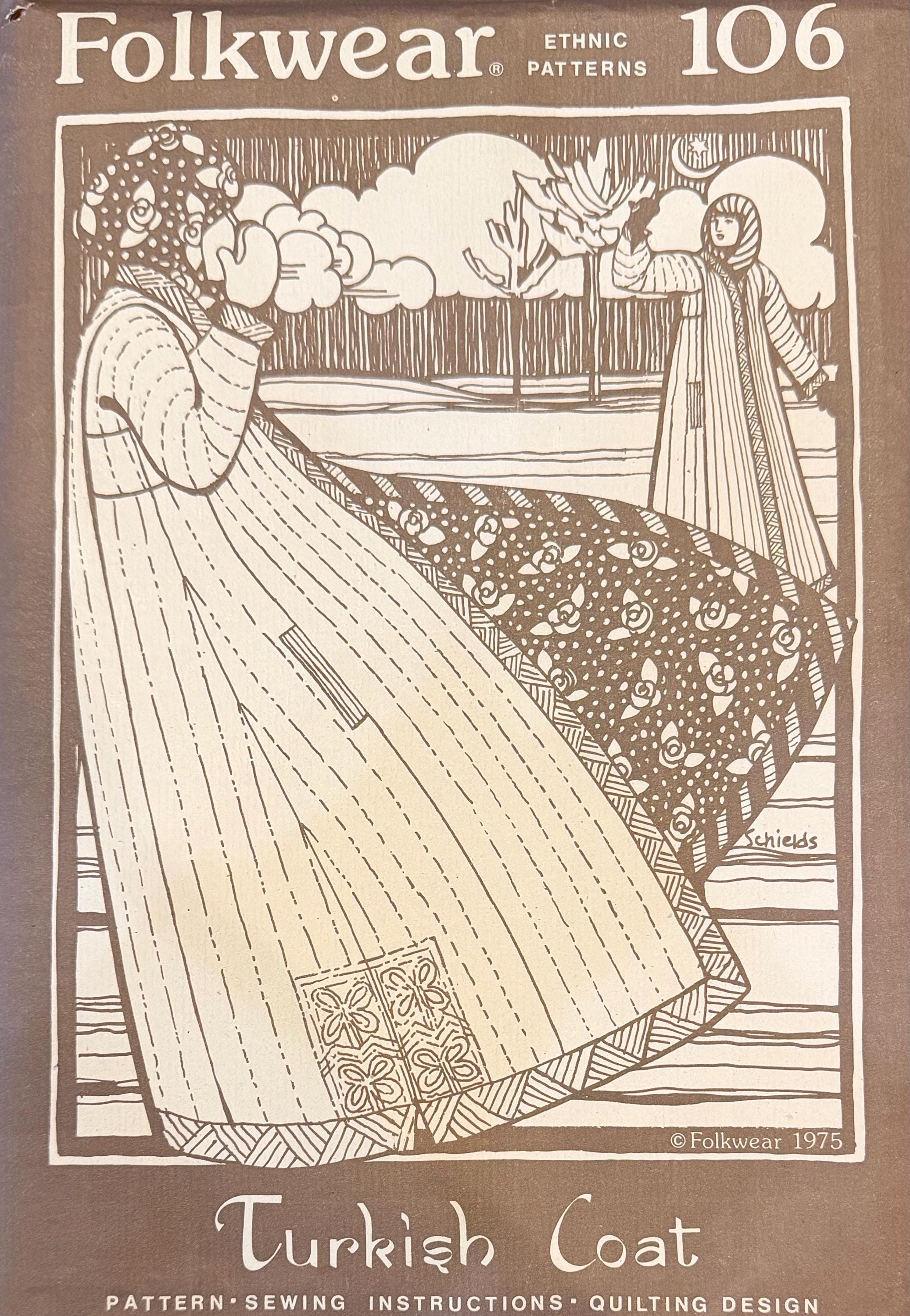 Vintage FOLKWEAR Turkish Coat Pattern 106 Uncut - Etsy