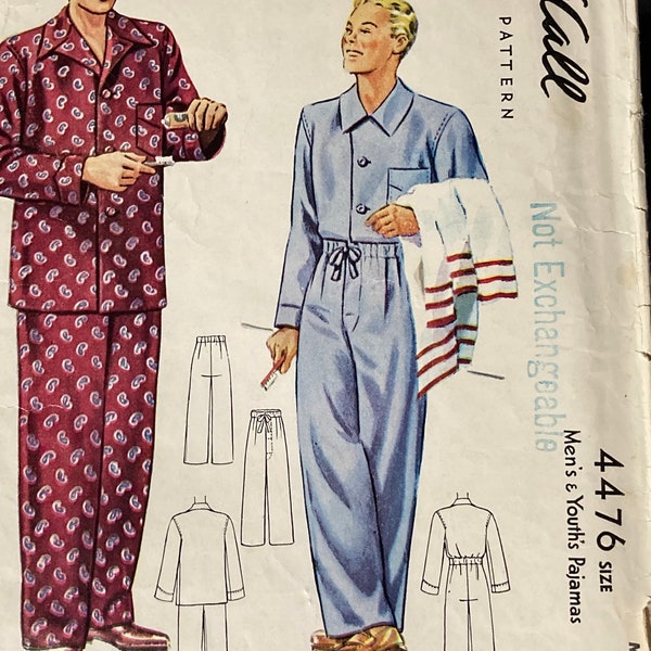 Extremely rare vintage McCall’s men’s pajama and jumpsuit pattern 4476