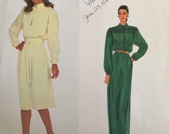 Vintage Vogue dress pattern by designer Nina Ricci 2352 from the vogue Paris original collection uncut