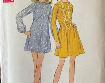 Vintage Mod Butterick mini dress pattern 5713 uncut