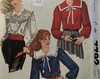 Vintage McCall’s blouse pattern 7792 Uncut