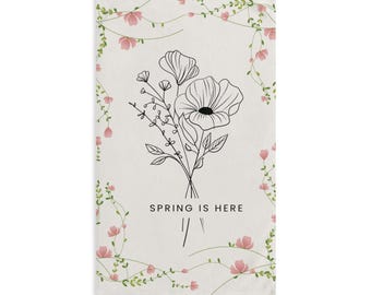 ¡Llegó la primavera! Toalla de mano floral. Un toque botánico para la cocina o el baño.