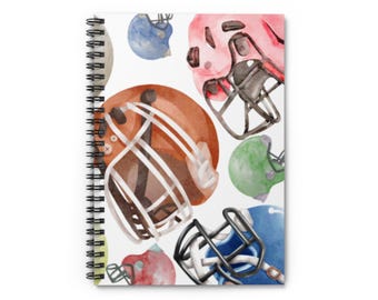 Cuaderno espiral con temática de fútbol: perfecto para aficionados, estudiantes y jugadores. Un gran regalo para amantes del deporte, la escuela, para llevar un diario y para dibujar.