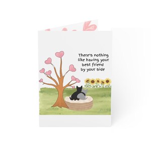 Biglietti d'auguri per la migliore amica - Grazioso design di animali, perfetti per amicizia, compleanno, ringraziamento e feste quotidiane, confezione da 1 a 50