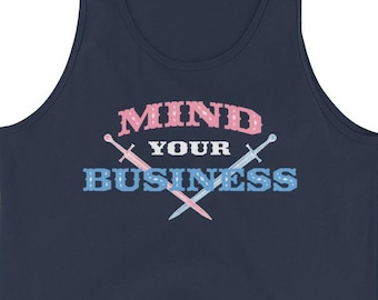Koszulka bez rękawów Mind Your Business z napisem „trans pride”