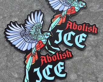 Abolish ICE Quetzal (2 sticker set)