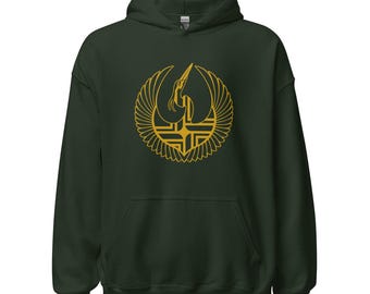 Portland Rebel Alliance (Starbird Heron + PDX City flag) linework pullover hoodie