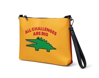 All Challenges Are Big 2-tone crossbody bag