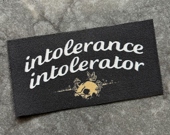 Intolerance Intolerator cloth patch