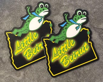 Portland Frog Little Beirut (2 stickers)