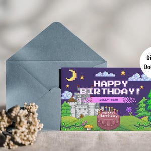 Cartões de Aniversário Pixel | Saudações de Inspiração Retrô para Cada Celebração