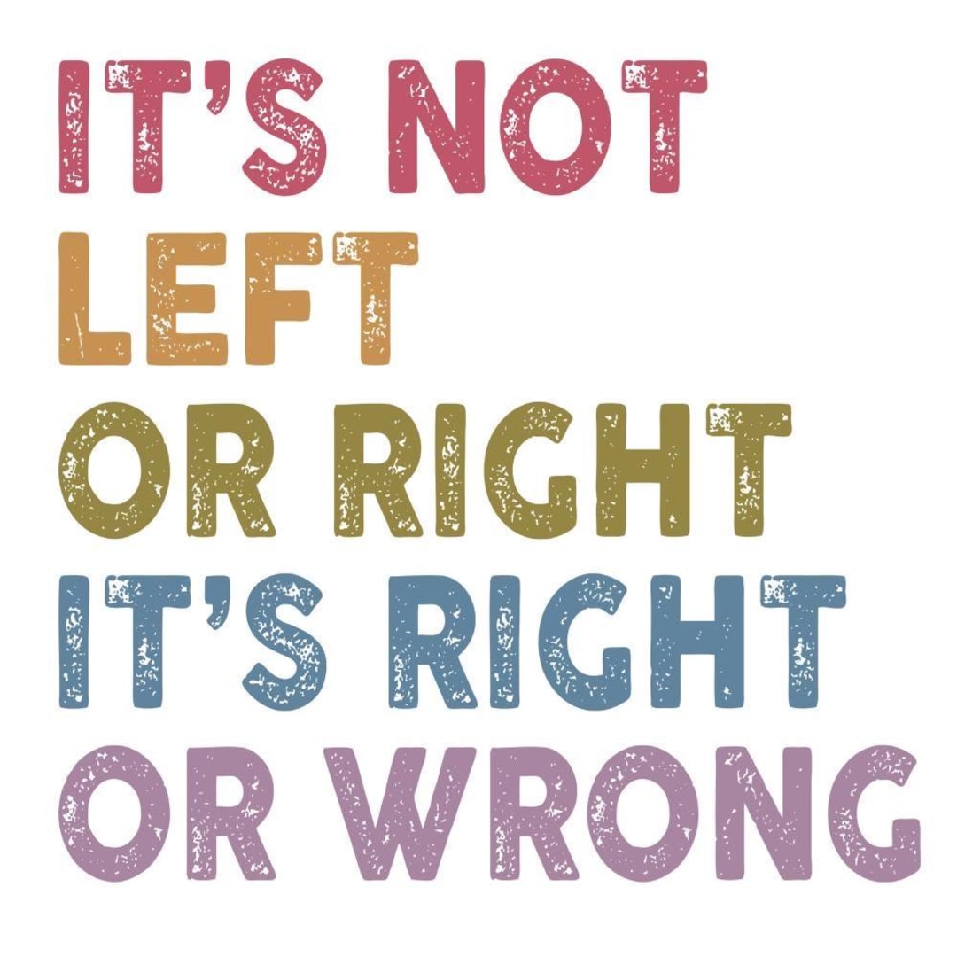 It's Not Left or Right It's Right or Wrong, Feminist Png, Anti Trump ...