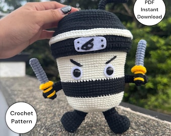 Italian Brainrot Amigurumi Crochet Pattern PDF | Assassino Cappuccino Amigurumi  Crochet Toy | Fun Desk Buddy DIY + Video Tutorials