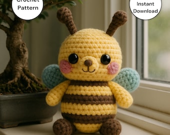 Biene Häkelanleitung | Easy Amigurumi Bee Plüsch Anleitung (PDF Download)