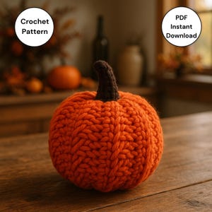 Crochet Pumpkin PDF Pattern | DIY Pumpkin Crochet Tutorial | Amigurumi Pumpkin Set for Thanksgiving Decor
