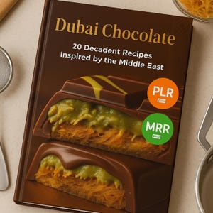 Dubai Chocolate Recipe Book | 20 Authentic Middle Eastern Chocolate Desserts | 35-Page Digital Download PDF | Arabic-Inspired Sweets Guide