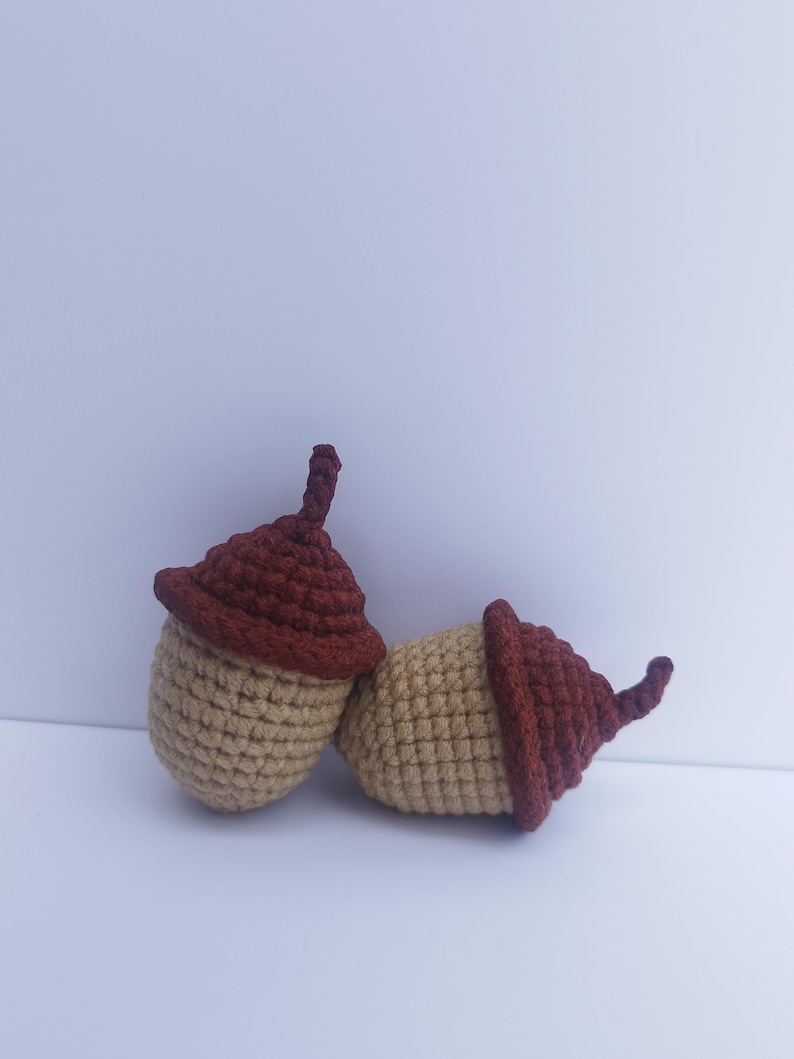 Rustic Crochet Acorn Pattern + Row Tracker PDF | Farmhouse Fall Decor ...