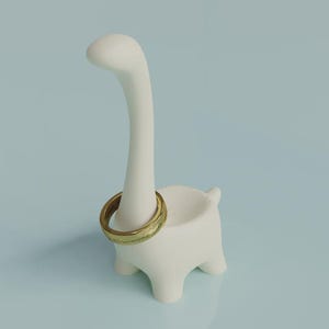 Cute Dinosaur Ring Holder – 3D Printed PLA Jewelry Stand, Fun & Whimsical Gift, Dino Decor for Desk or Dresser