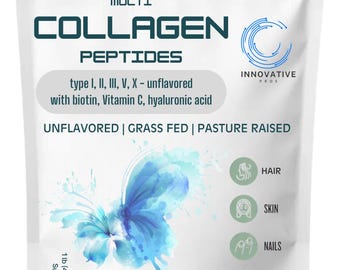 Innovative Pros Collagen Protein Powder | Grass-Fed Pasture Raised | Unflavored and Easy to Mix |  100% Pure Hand Crafted