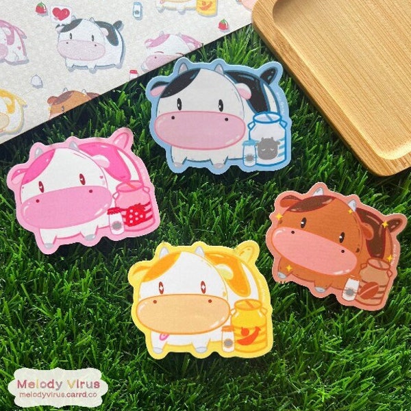 Bubble Cow Vinyl Cozy Gamer Aesthetic Stickers Story of Seasons