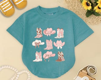 Cowgirl Baby Romper, First Rodeo Bodysuit, Country Gift