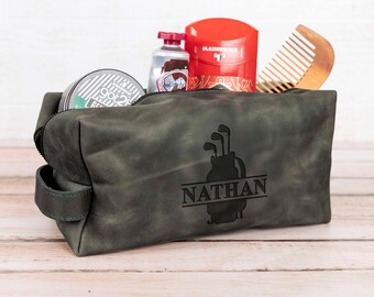Golf Toiletry Bag, Mens Doppkit Golf Lovers, Monogrammed Golf Presents for Males, Golf Travel Pouch, Mens Golf Bag, Golfer Baskets