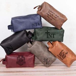 Valentine Day Gift for Deadpool X-Men Inspired Dopp Kit, Leather Toiletry Bag, Superhero Fan Boyfriend Gift, Comic Fan Travel Bag image 8