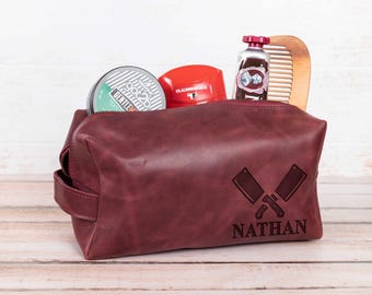 Personalized Butcher Toiletry Bag Gift, Custom Dopp Kits for BBQ Men, Butcher BirthDay Gift, Butcher Dad Gift, Butcher Boyfriend Gift