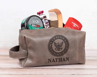 Valentines Day Gift for Military Travel Kit, Tactical Toiletry Bag with Engraved Name, Gifts for Boyfriend, Army Husband Gift