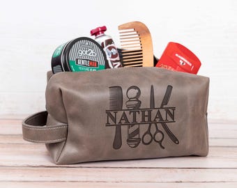 Custom Barber Gift, Toiletry Bag Men Gift, Barber Birthday Gift, Barber Husband Gift, Hairstylist Thank You Gift, Shaving Specialst Tool Bag