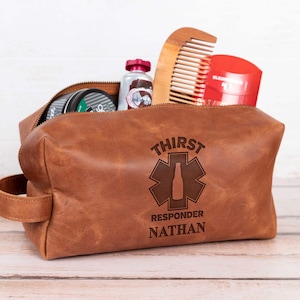 Leather Bartender Bag, Bartender Tool Organizer, Bartender Travel Bag, Bar Staff Toiletry Bag, Birthday Gift for Boyfriend