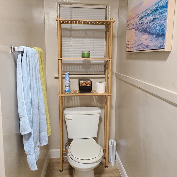 Over the Toilet Ladder Shelf Etsy