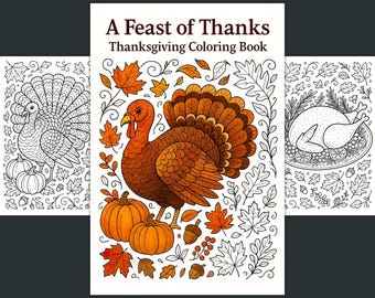 Libro da colorare per adulti a tema Ringraziamento – Illustrazioni autunnali per divertirsi in famiglia (PDF)