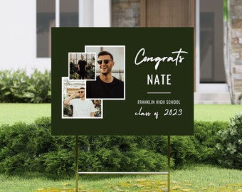 Graduation Yard Sign, Senior Yard Sign, Graduation Yard Sign, Photo Graduation Sign, Senior Photo Yard Sign, Guy Graduation, Boy Graduation