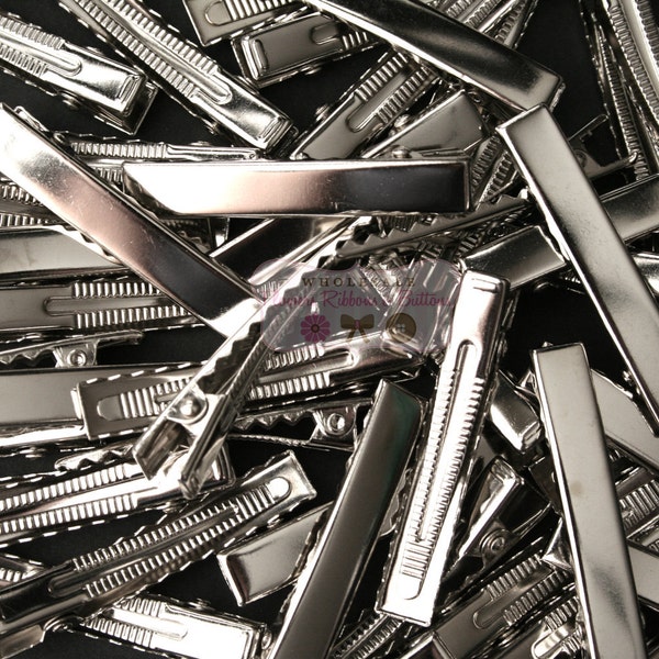 1 3/4" inch Flat top alligator clips with teeth - QTY 100