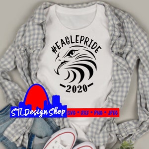 Eagle Pride 2020 svg cut file, Eagle mascot clip art file for Silhouette Cricut decal, Eagle School Pride SVG, Eagle School t-shirt design