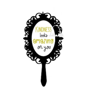 amabilidad se ve increíble en el archivo de corte svg, la belleza y el espejo de la bestia svg para los niños o las mujeres camiseta o decal diy svg Silueta cricut