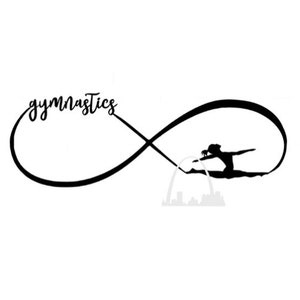la gymnastique pour toujours infini svg coupe fichier, gymnaste pour la vie infini signe svg pour t-shirt, bouteille d’eau decal bricolage cadeau Silhouette cricut