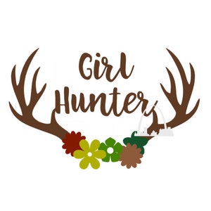 Mädchen Hunter Geweih Svg Dxf Schnitt Datei weibliche Deer Hunter T-shirts Aufkleber Kaffee Tassen Hüte Glas Jagd Frau Jagd Saison Silhouette cricut