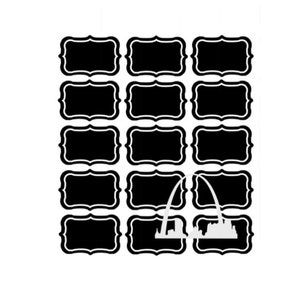 Blank Label sheet SVG DXF file Decals Canisters Containers Mugs Organization Toy Room Chalkboard label DIY Classroom label Silhouette cricut