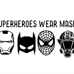 Superhero Fireman Heroes svg coupé fichier png jpeg Funny Firefighter casque de tuyau de masque fichier Silhouette Cricut decal T-shirts tasses pulls D’œil SVG