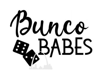 Bunco chicas svg corte archivo, niñas noche mamás noche Dados Juego svg para el grupo de equipo camisetas sombreros botellas de agua diy calcomanías regalos Silueta cricut