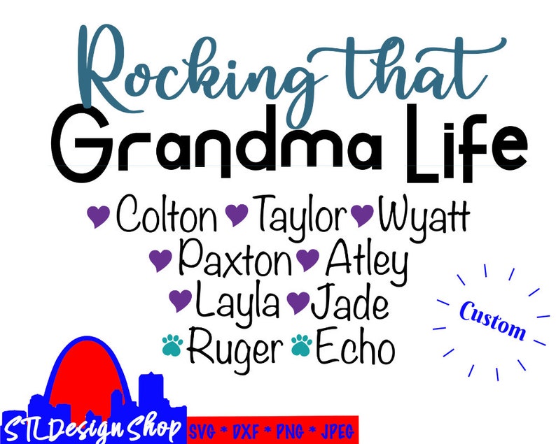 Download Personalized Grandma Life SVG Custom Rocking that Grandma ...